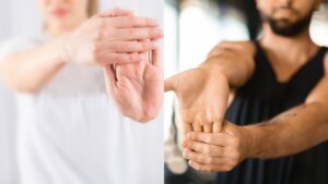 Wrist flexor and extensor stretch